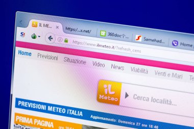 Ryazan, Rusya - 27 Mayıs 2018: Ilmeteo ana web sitesi Pc, url - Ilmeteo.it görüntüleme