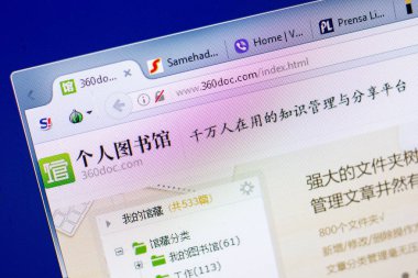 Ryazan, Rusya - 27 Mayıs 2018: Ana Pc, url - ekranda 360doc sitesinin 360doc.com