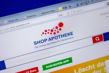 Ryazan, Rusya - 05 Haziran 2018: Ana salonu-apotheke Web sitesi Pc, url - Shop-apotheke.com görüntüleme