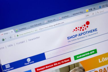 Ryazan, Rusya - 05 Haziran 2018: Ana salonu-apotheke Web sitesi Pc, url - Shop-apotheke.com görüntüleme
