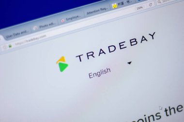 Ryazan, Rusya - 05 Haziran 2018: Tradebay ana web sitesi Pc, url - Tradebay.com görüntüleme