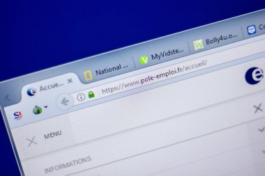 Ryazan, Rusya - 05 Haziran 2018: Ana Pole-emploi Web sitesi Pc, url - Pole-emploi.fr görüntüleme