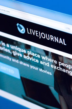 Ryazan, Rusya Federasyonu - 28 Mart 2018 - ana Livejournal bloglama platformu Pc ekranda