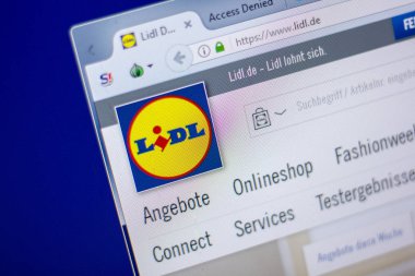 Ryazan, Rusya - 05 Haziran 2018: Lidl ana web sitesi Pc, url - Lidl.de görüntüleme