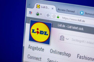 Ryazan, Rusya - 05 Haziran 2018: Lidl ana web sitesi Pc, url - Lidl.de görüntüleme