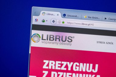 Ryazan, Rusya - 05 Haziran 2018: Librus ana web sitesi Pc, url - Librus.pl görüntüleme