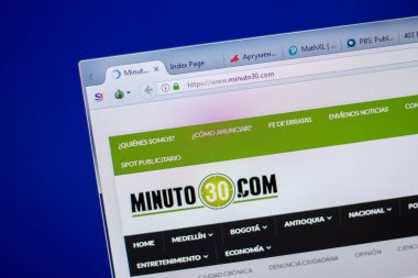Ryazan, Rusya - 05 Haziran 2018: Minuto30 ana web sitesi Pc, url - Minuto30.com görüntüleme