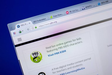 Ryazan, Rusya - 05 Haziran 2018: Pbs ana web sitesi Pc, url - Pbs.org görüntüleme