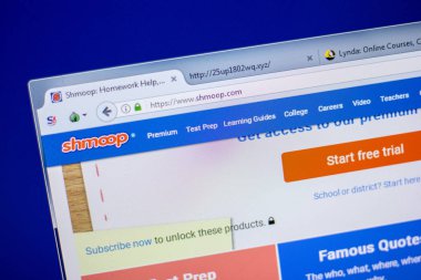 Ryazan, Rusya - 05 Haziran 2018: Shmoop ana web sitesi Pc, url - Shmoop.com görüntüleme