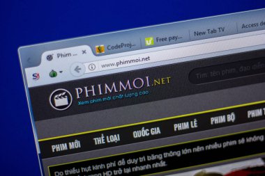 Ryazan, Rusya - 05 Haziran 2018: Phimmoi ana web sitesi Pc, url - Phimmoi.net görüntüleme