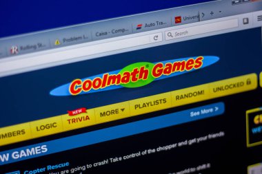 Ryazan, Rusya - 05 Haziran 2018: Ana Coolmath-oyunları sitesi Pc, url - Coolmath-games.com görüntüleme