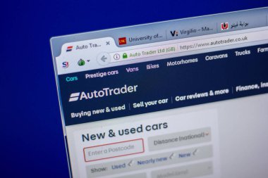 Ryazan, Rusya - 05 Haziran 2018: Autotrader ana web sitesi Pc, url - Autotrader.co.uk görüntüleme