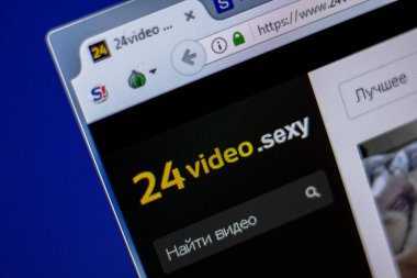 Ryazan, Rusya - 05 Haziran 2018: Ana Pc, url - ekranda 24video sitesinin 24video.sexy