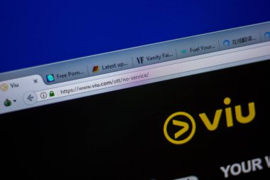 Ryazan, Rusya - 05 Haziran 2018: Viu ana web sitesi Pc, url - Viu.com görüntüleme