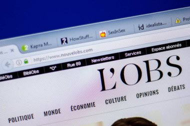 Ryazan, Rusya - 05 Haziran 2018: Nouvelobs ana web sitesi Pc, url - Nouvelobs.com görüntüleme