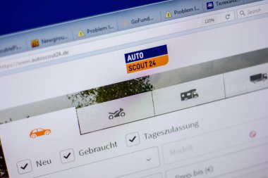 Ryazan, Rusya - 05 Haziran 2018: Autoscout24 ana web sitesi Pc, url - Autoscout24.de görüntüleme
