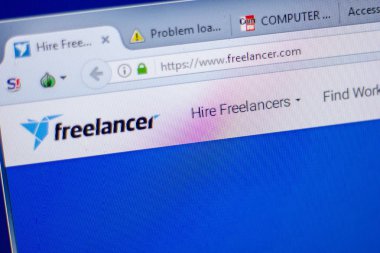 Ryazan, Rusya - 05 Haziran 2018: Freelancer ana web sitesi Pc, url - Freelancer.com görüntüleme