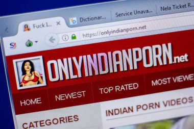 Ryazan, Rusya - 05 Haziran 2018: Onlyindianporn ana web sitesi Pc, url - Onlyindianporn.net görüntüleme