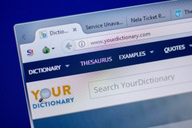 Ryazan, Rusya - 05 Haziran 2018: Yourdictionary ana web sitesi Pc, url - Yourdictionary.com görüntüleme