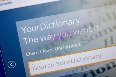 Ryazan, Rusya - 05 Haziran 2018: Yourdictionary ana web sitesi Pc, url - Yourdictionary.com görüntüleme