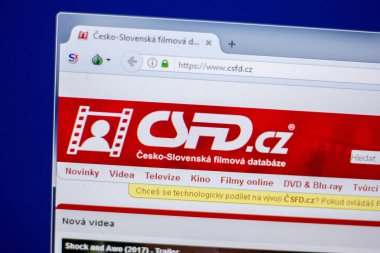 Ryazan, Rusya - 05 Haziran 2018: Csfd ana web sitesi Pc, url - Csfd.cz görüntüleme