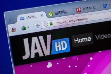 Ryazan, Rusya - 05 Haziran 2018: Javhd ana web sitesi Pc, url - Javhd.com görüntüleme