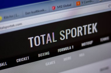 Ryazan, Rusya - 05 Haziran 2018: Totalsportek ana web sitesi Pc, url - Totalsportek.com görüntüleme