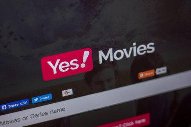 Ryazan, Rusya - 05 Haziran 2018: Yesmovies ana web sitesi Pc, url - Yesmovies.to görüntüleme