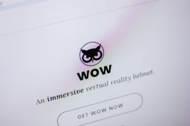 Ryazan, Rusya - 05 Haziran 2018: Wowreality ana web sitesi Pc, url - Wowreality.info görüntüleme
