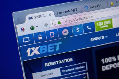 Ryazan, Rusya - 05 Haziran 2018: Ana Pc, url - ekranda 1xiih sitesinin 1xiih.top