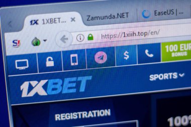 Ryazan, Rusya - 05 Haziran 2018: Ana Pc, url - ekranda 1xiih sitesinin 1xiih.top