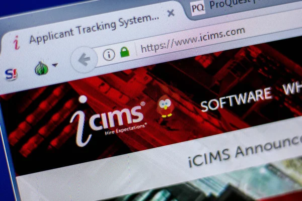 Ryazan Russia Juni 2018 Laman Web Icims Pada Tampilan Url — Stok Foto