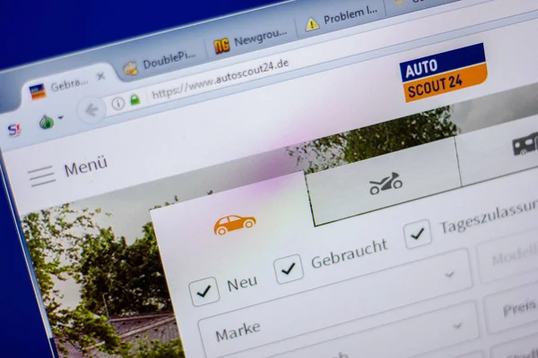 Ryazan, Rusya - 05 Haziran 2018: Autoscout24 ana web sitesi Pc, url - Autoscout24.de görüntüleme