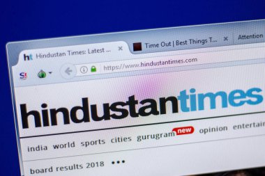 Ryazan, Rusya - 05 Haziran 2018: Hindustantimes ana web sitesi Pc, url - Hindustantimes.com görüntüleme