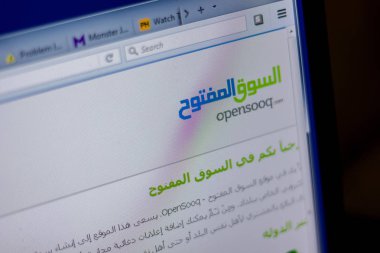 Ryazan, Rusya - 05 Haziran 2018: Opensooq ana web sitesi Pc, url - Opensooq.com görüntüleme