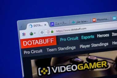 Ryazan, Rusya - 05 Haziran 2018: Dotabuff ana web sitesi Pc, url - Dotabuff.com görüntüleme