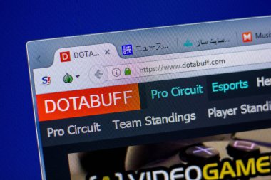 Ryazan, Rusya - 05 Haziran 2018: Dotabuff ana web sitesi Pc, url - Dotabuff.com görüntüleme