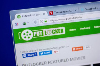 Ryazan, Rusya - 05 Haziran 2018: Putlockertv ana web sitesi Pc, url - Putlockertv.to görüntüleme