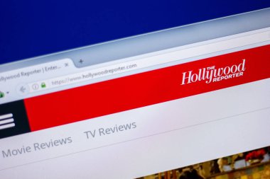 Ryazan, Rusya - 05 Haziran 2018: Hollywoodreporter ana web sitesi Pc, url - Hollywoodreporter.com görüntüleme