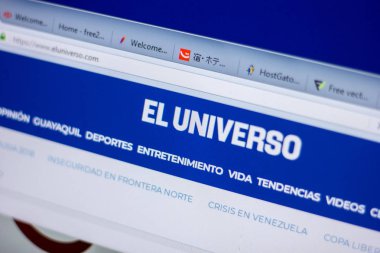 Ryazan, Rusya - 05 Haziran 2018: Eluniverso ana web sitesi Pc, url - Eluniverso.com görüntüleme