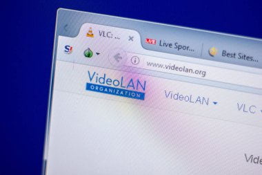 Ryazan, Rusya - 05 Haziran 2018: Videolan ana web sitesi Pc, url - Videolan.org görüntüleme
