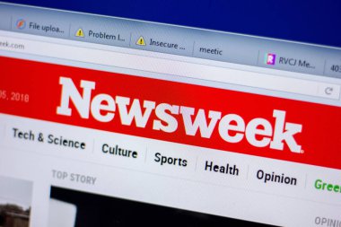 Ryazan, Rusya - 05 Haziran 2018: Newsweek ana web sitesi Pc, url - Newsweek.com görüntüleme