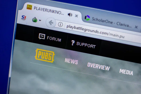 Ryazan Rusya Haziran 2018 Playbattlegrounds Ana Web Sitesi Url Playbattlegrounds — Stok fotoğraf