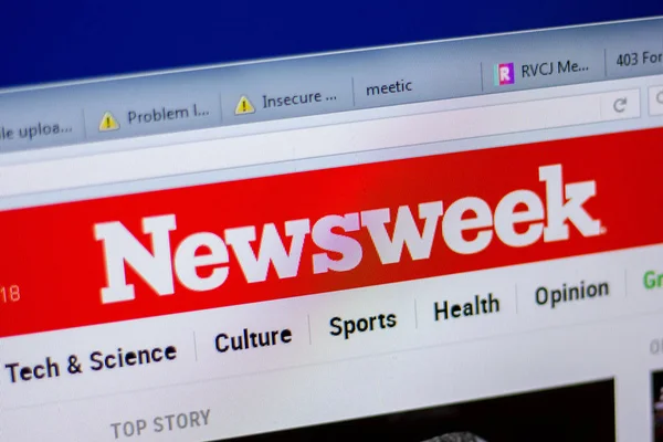 Рязань Россия Июня 2018 Года Домашняя Страница Сайта Newsweek Экране — стоковое фото