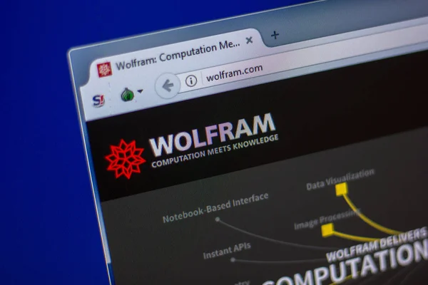 Ryazan Rusya Haziran 2018 Wolfram Ana Web Sitesi Url Wolfram — Stok fotoğraf