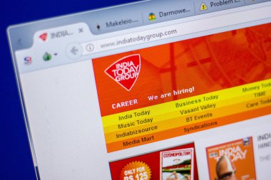 Ryazan, Rusya - 05 Haziran 2018: Indiatodaygroup ana web sitesi Pc, url - Indiatodaygroup.com görüntüleme