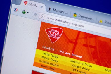 Ryazan, Rusya - 05 Haziran 2018: Indiatodaygroup ana web sitesi Pc, url - Indiatodaygroup.com görüntüleme