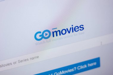 Ryazan, Rusya - 05 Haziran 2018: Gomovies ana web sitesi Pc, url - Gomovies.sc görüntüleme