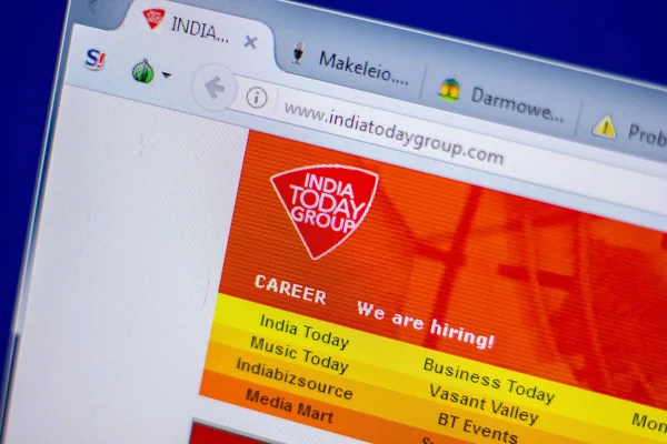 Ryazan, Rusya - 05 Haziran 2018: Indiatodaygroup ana web sitesi Pc, url - Indiatodaygroup.com görüntüleme