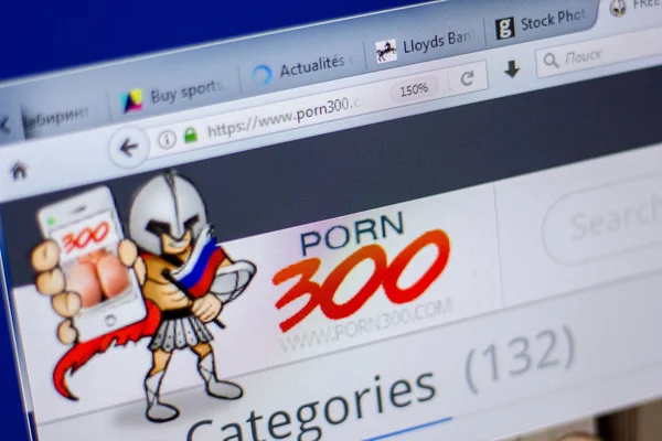 Ryazan, Rusya - 05 Haziran 2018: Porn300 ana web sitesi Pc, url - Porn300.com görüntüleme